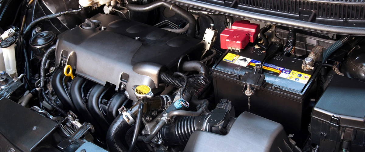 Engine compartment and car battery